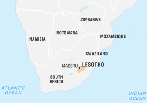 Lesotho in Southern Africa